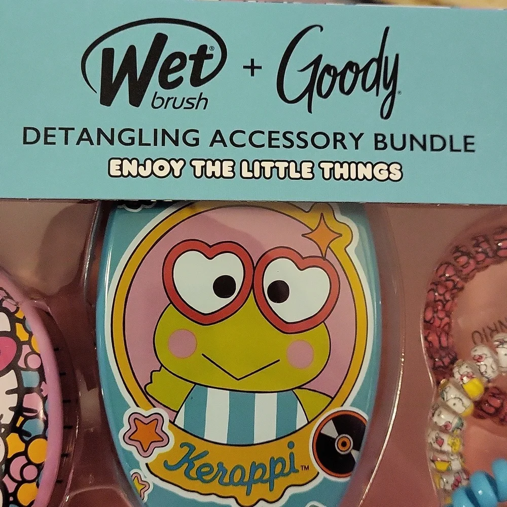 Wet Brush+Goody Detangling Accesories b Hello Kitty Keroppi & Friends